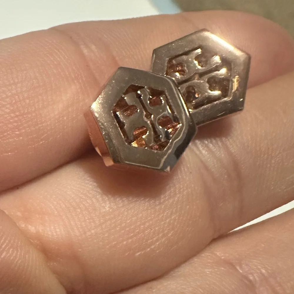 Tory Burch Rose Gold Tone earrings - Picture 2 of 3